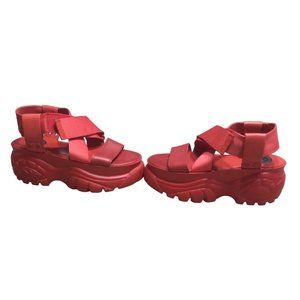 Opening Ceremony x Buffalo London Debut Chunky Sandals Red Womens size 37 USA 6.